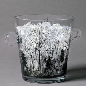 John Derian Cold As Ice Glass Bucket